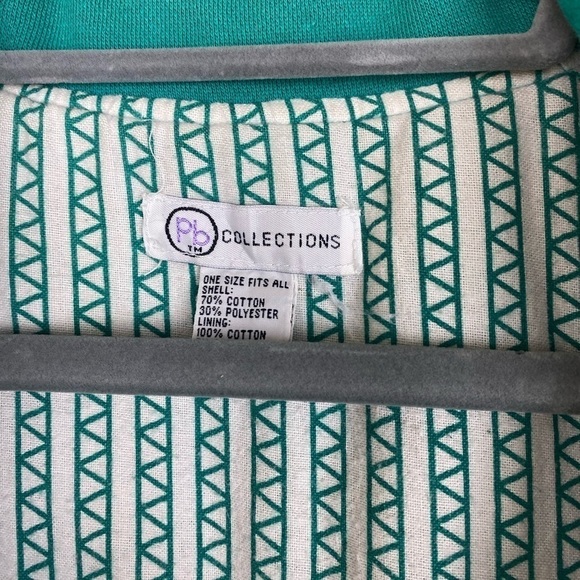 Shacket Vintage turquoise Cotton Lined Drop Shoulder Coat by Pb collection OS - Picture 2 of 6